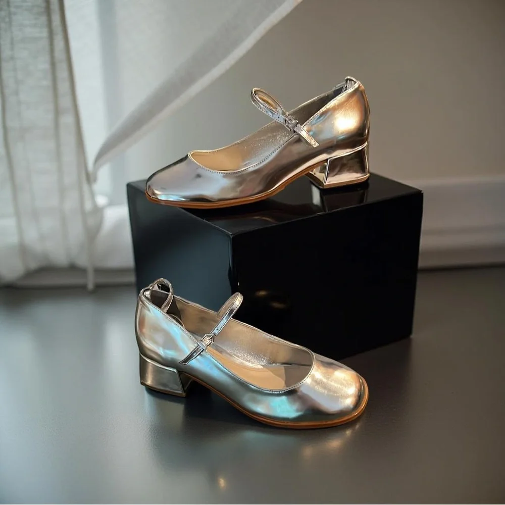 SCHUTZ Prata-Dorothy Silver Mary Jane Pump Size 8.5 New - Picture 3 of 12